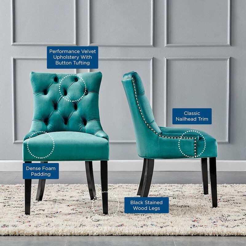 Regent Tufted Performance Velvet Dining Side Chairs Set of 2 image number 5