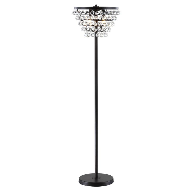 Jemma Crystal/Metal LED Floor Lamp