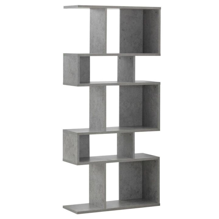 Hivvago 5 Cubes Ladder Shelf Corner Bookshelf Display Rack Bookcase