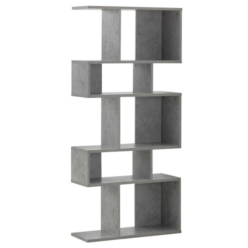 Hivvago 5 Cubes Ladder Shelf Corner Bookshelf Display Rack Bookcase