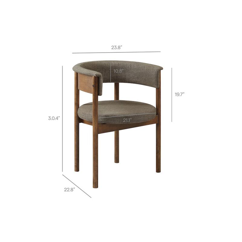 Clea Curved Upholstered Dining Chairs Set Of 2 image number 1