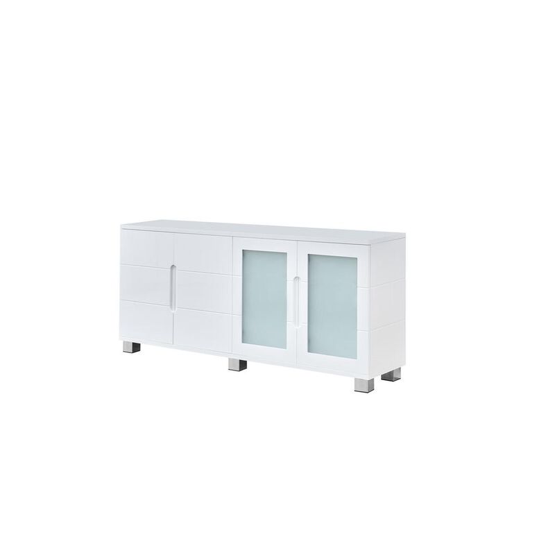Best Quality Furniture High Gloss White 4 door server