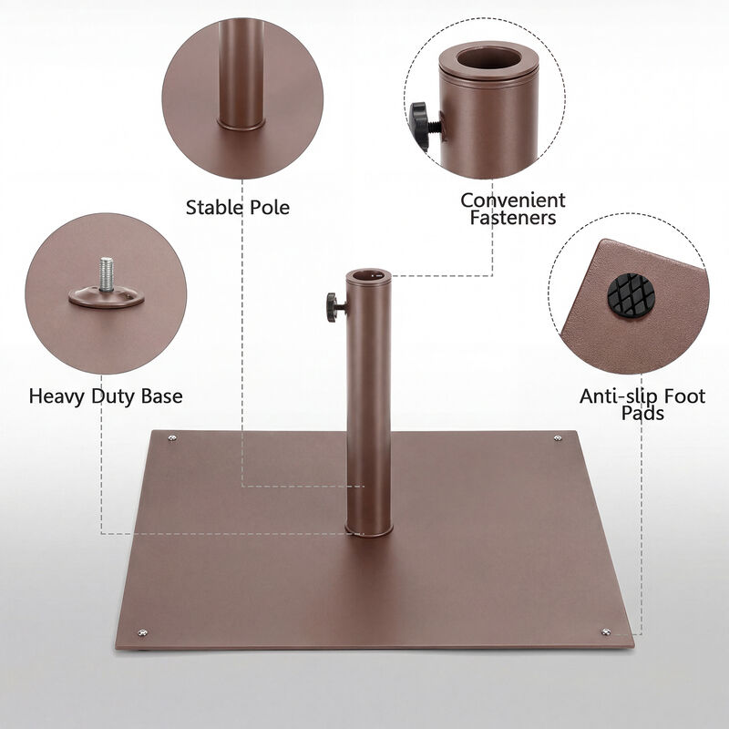 25-Inch Patio Umbrella Stand, Square Base image number 5