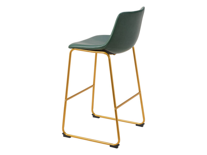Augusta Barstool (Set of 2) Green & Gold