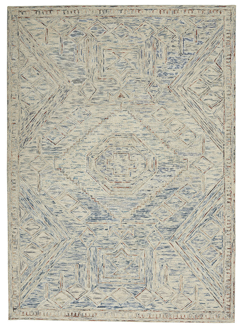 Interlock ITL02 Blue/Multicolor 5' x 7'6" Rug