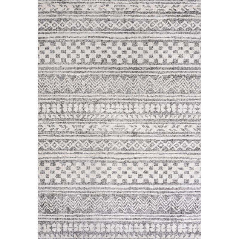 Imlil Tribal Geometric Stripe Area Rug