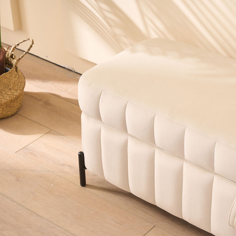 Merax Multi-Functional Velvet Storage Soft Bench