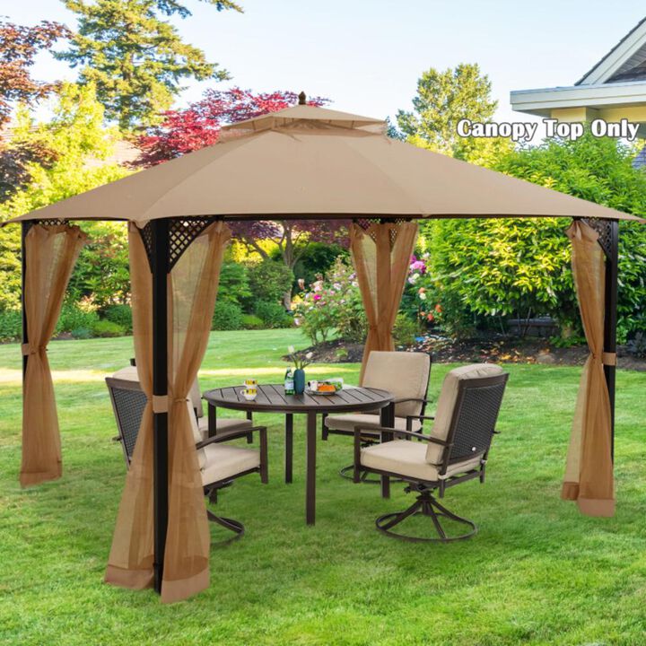 Hivvago Gazebo Replacement Top with Air Vent and Drainage Holes