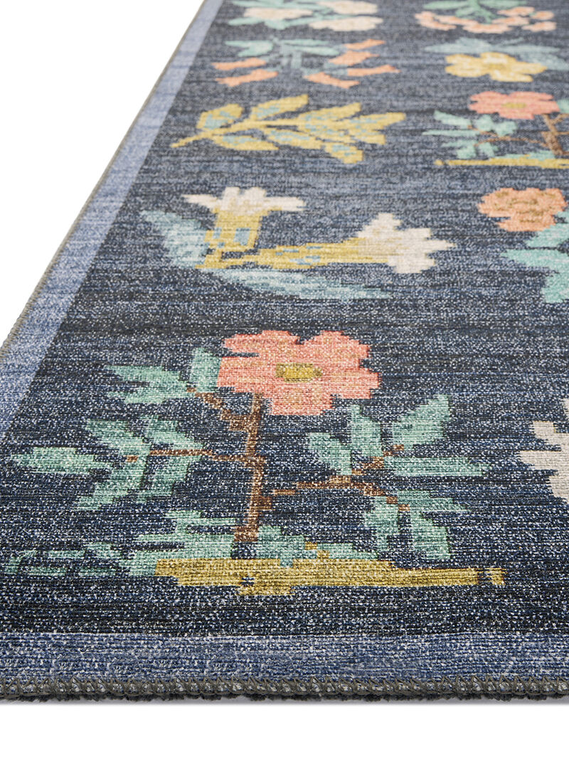 Rosa RSA-03 Navy 3''9" x 5''6" Rug by Rifle Paper Co.