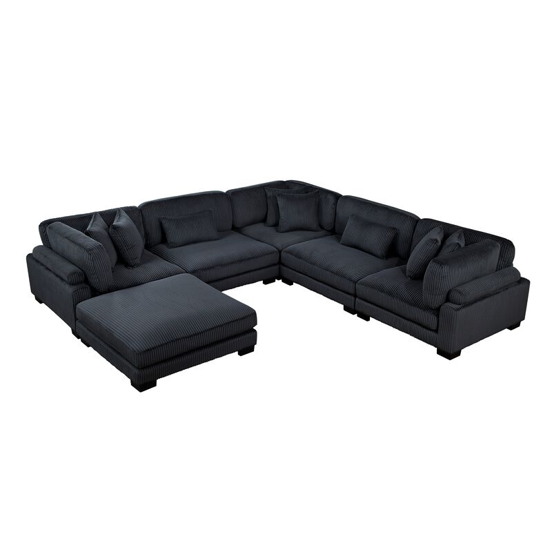 Traverse 5-Piece Sectional with Ottoman