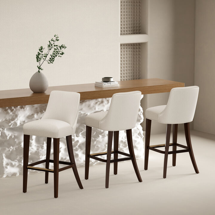 Beever Cream Bar Stools (Set of 3)