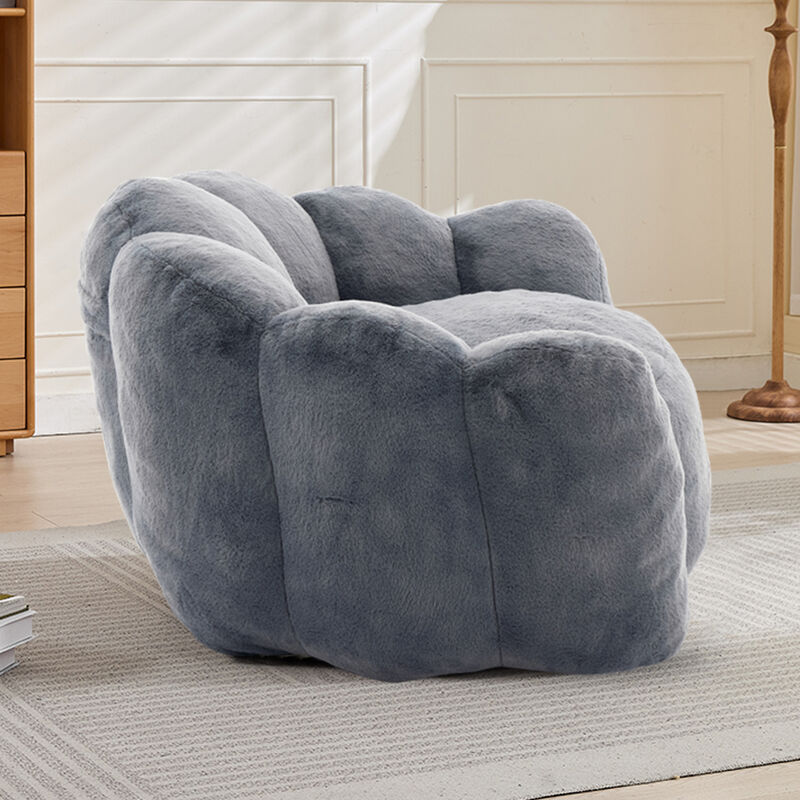 GOODSILO Ergonomic Memory Foam Bean Bag Sofa Chair with Pull Ring for Easy Mobility and Relaxation image number 4