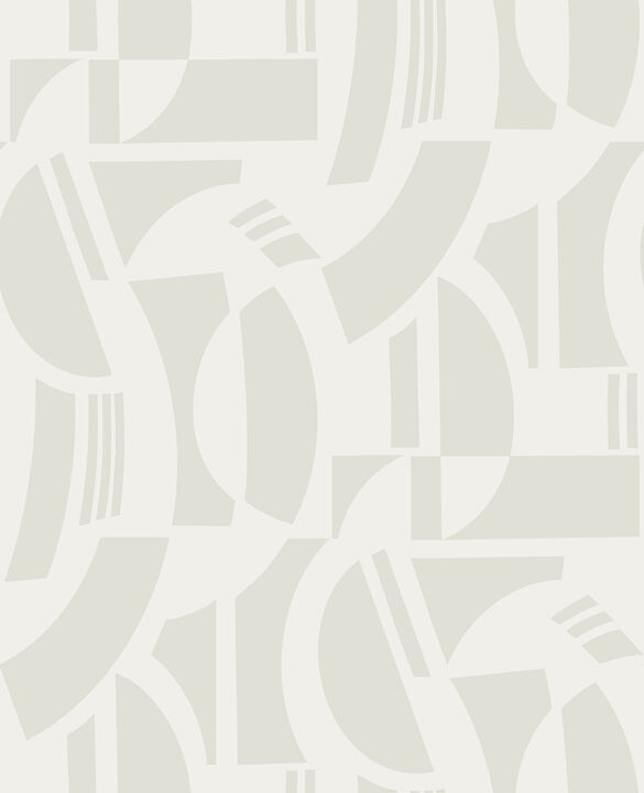 Carter Cream Geometric Flock Wallpaper