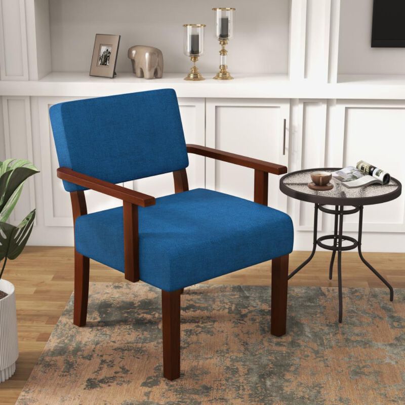 Hivvago Wooden Frame Accent Chair Upholstered Living Room Chair