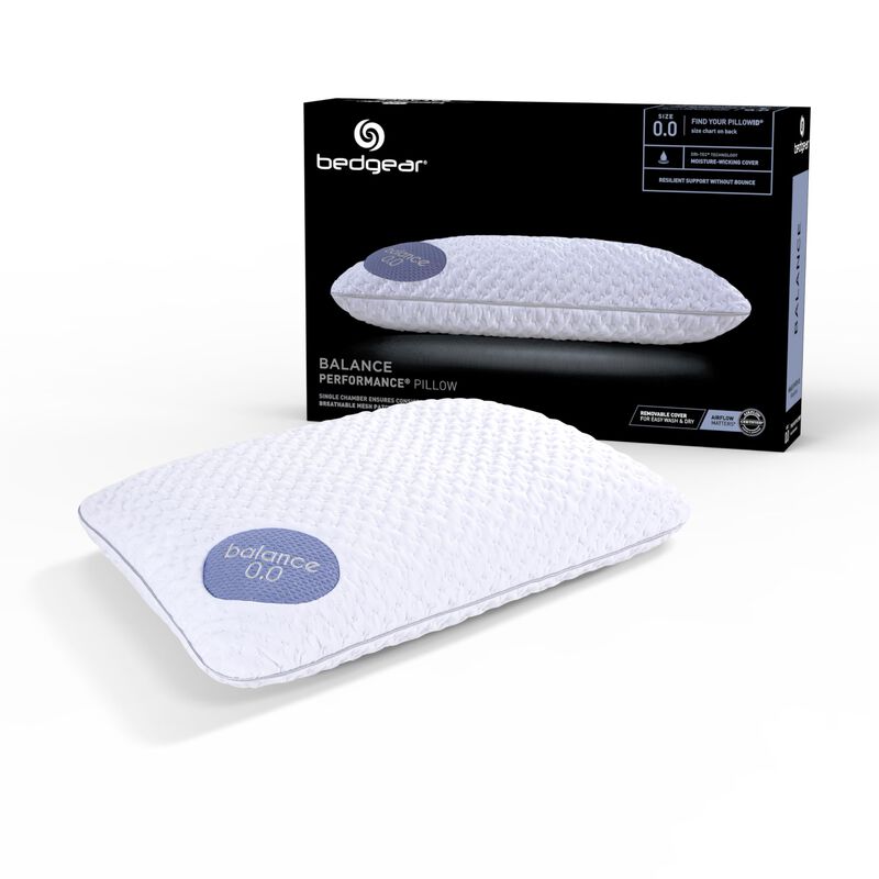 Bedgear Balance Performance Pillow - 0.0 - Moisture Wicking Bed Pillow for All Sleep Positions - Medium Firmness Bed Pillow - Wa