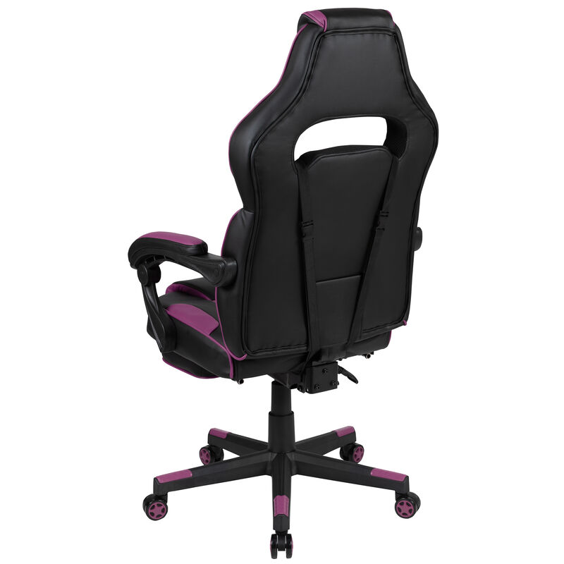 Flash Furniture X40 Gaming Chair Racing Computer Chair - Black/Purple image number 6