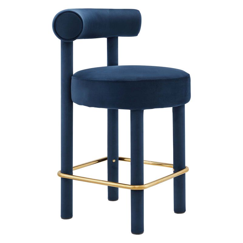 Toulouse Performance Velvet Counter Stool image number 0