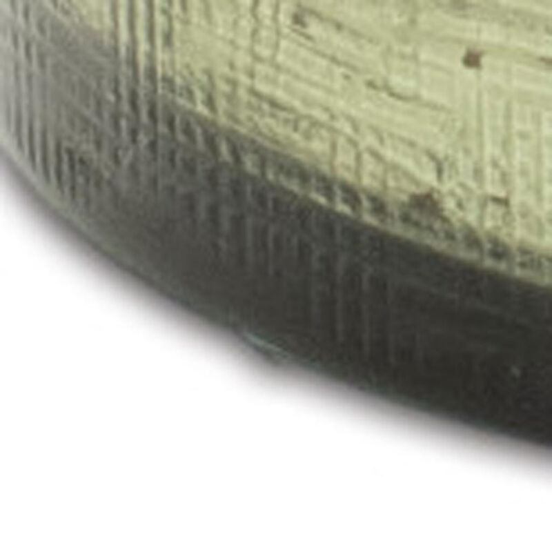 HomeRoots 4" Scented Two Wick Candle In Green Distressed Frosted Glass Holder image number 2