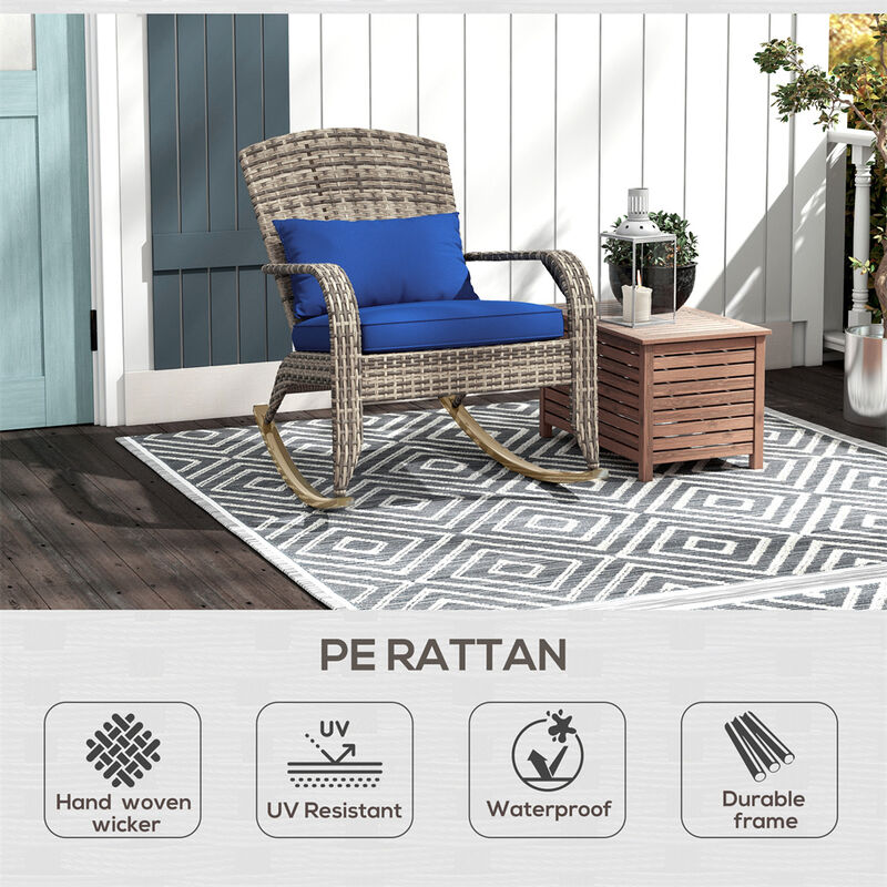 Outdoor Rocker Chair for Garden Seating and Patio Lounge Comfort