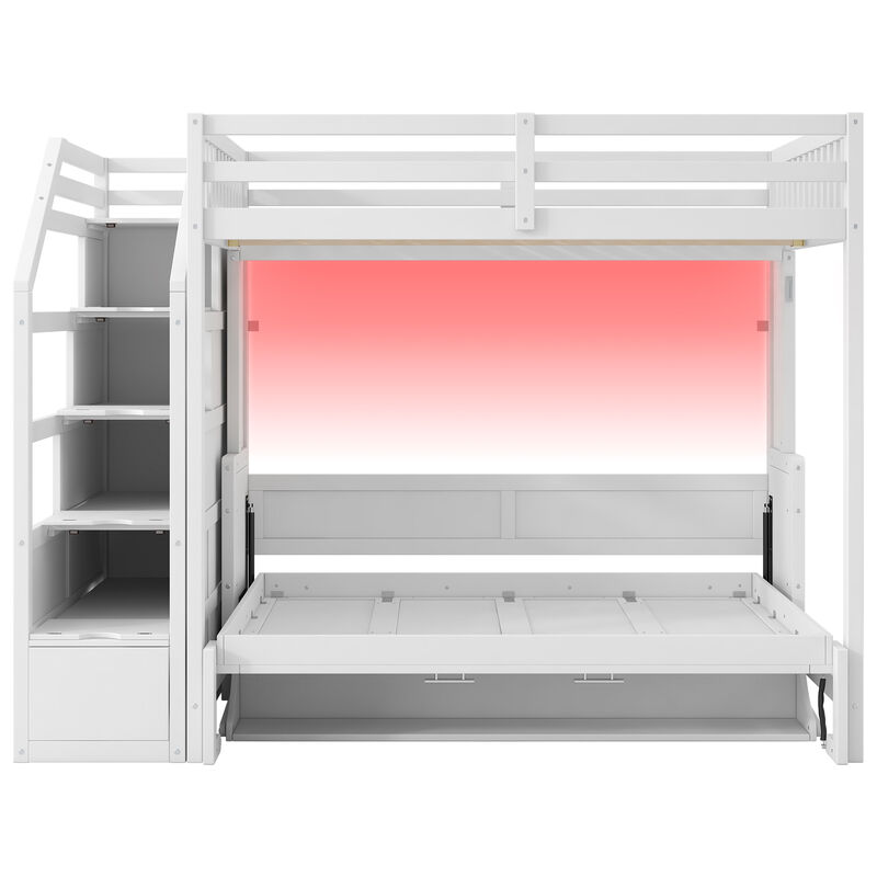 Merax Loft Bed with Storage Staircase