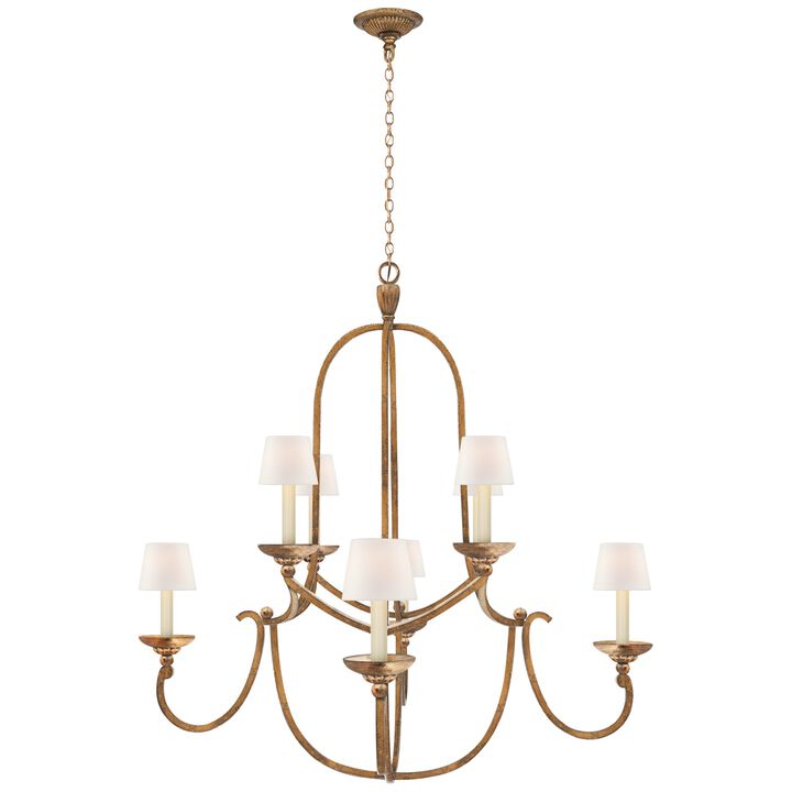 Chapman & Myers Flemish Round Chandelier with Shade Collection