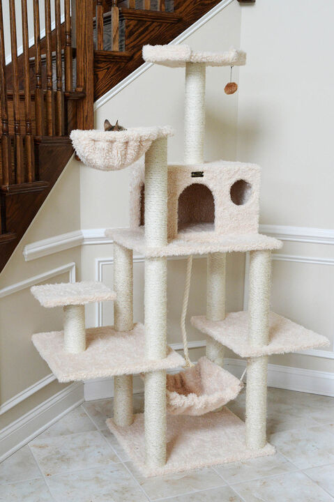 Armarkat Mult Level Real Wood Cat Tree Hammock Bed ClimbIng Center for Cats and Kittens