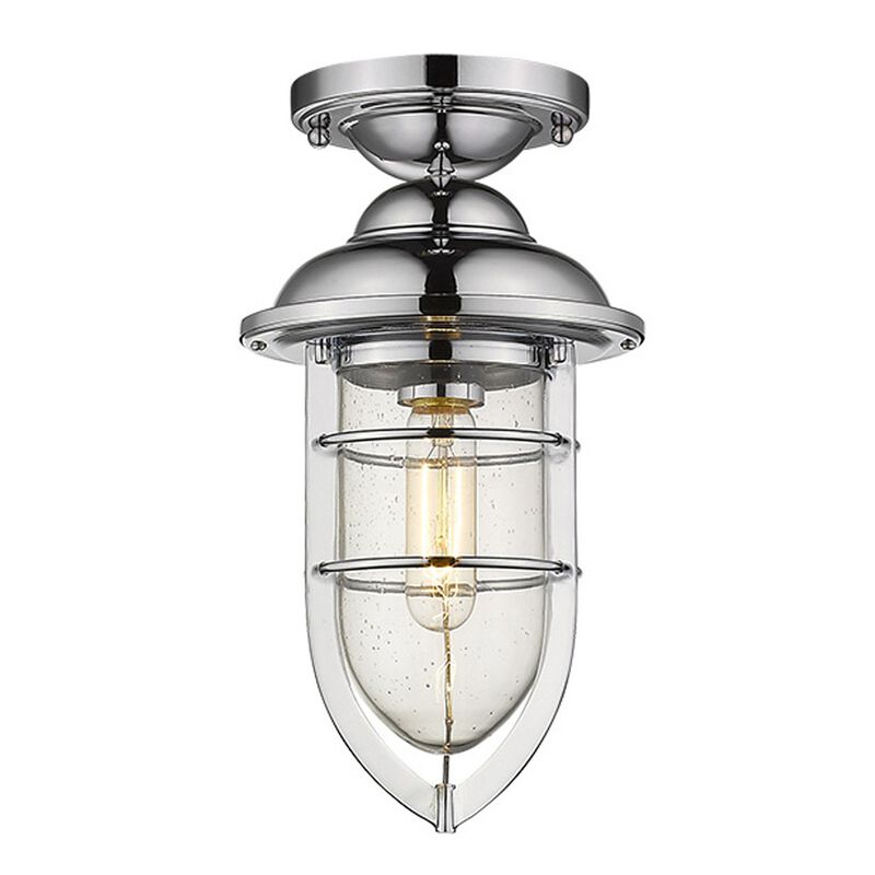 Hivvago Dylan 3-Light Chrome Hanging Lantern