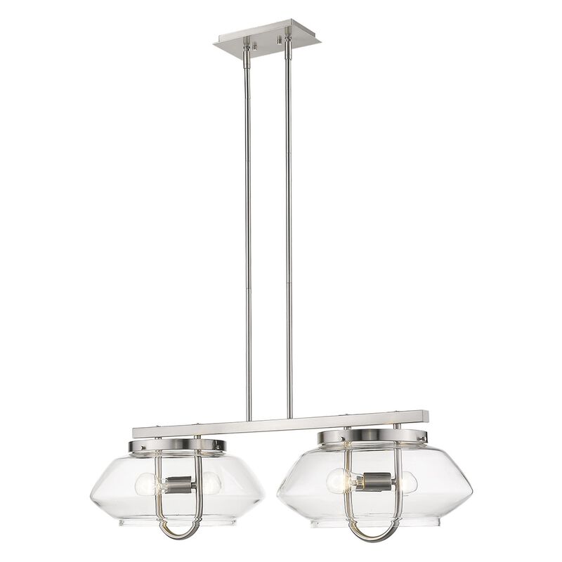 Hivvago Garner 4-Light Satin Nickel Island Pendant