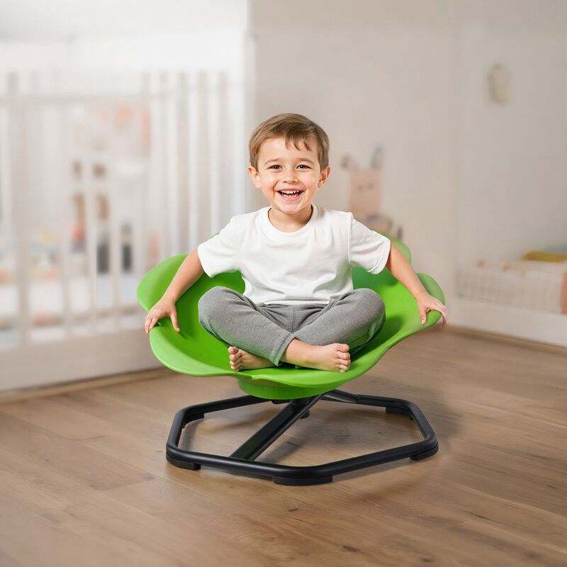 Toddler Sensory Swivel Chair Cylinder Shape Spin Seat with Metal Base image number 1