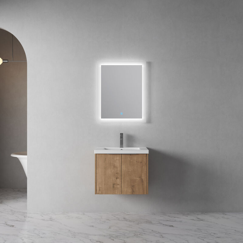 ELEMENT ACE Floating Bathroom Vanity with Single Resin Sink and Soft Close Doors image number 3