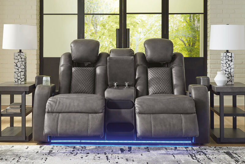Fyne-Dyme Power Reclining Loveseat with Console image number 2