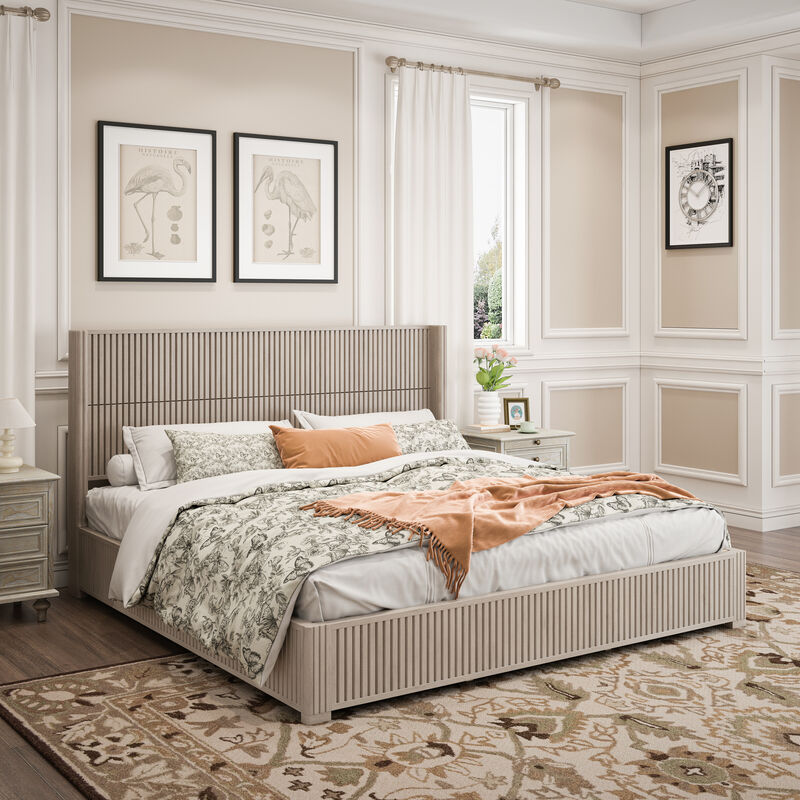 Lisfer Solid Wood Platform Bed image number 1