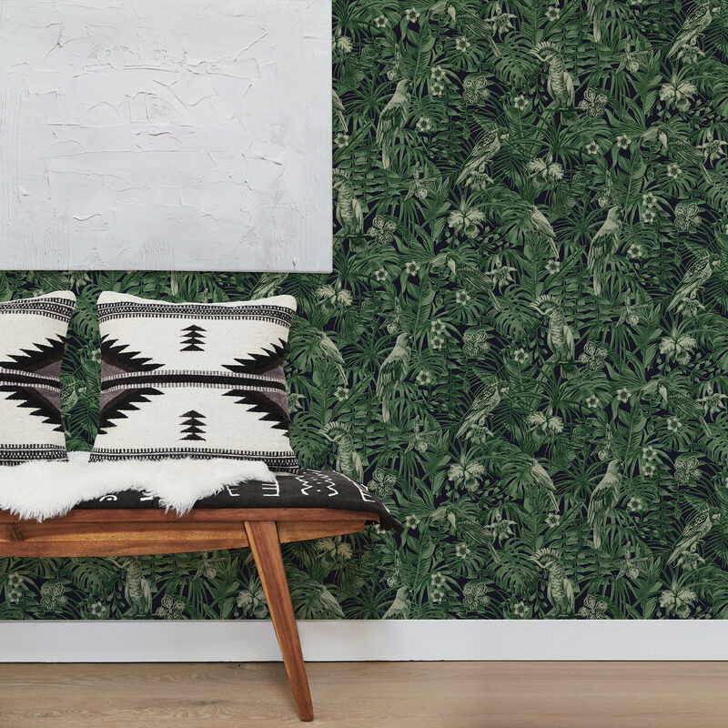 Susila Green Tropical Wallpaper image number 1