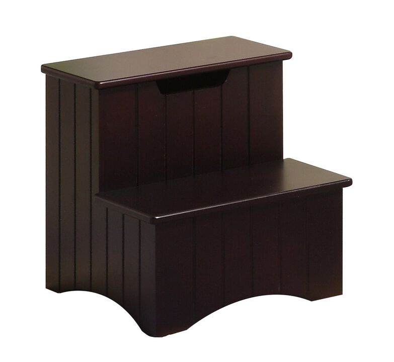 Kings Brand Furniture - Takoma Wood Step Stool With Storage