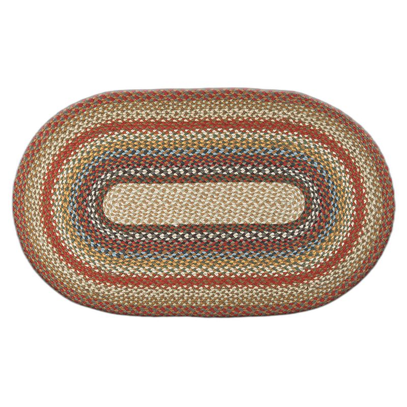 Earth Rugs C-300 Honey Vanilla Ginger Oval Braided Rug 27 X 45 image number 0