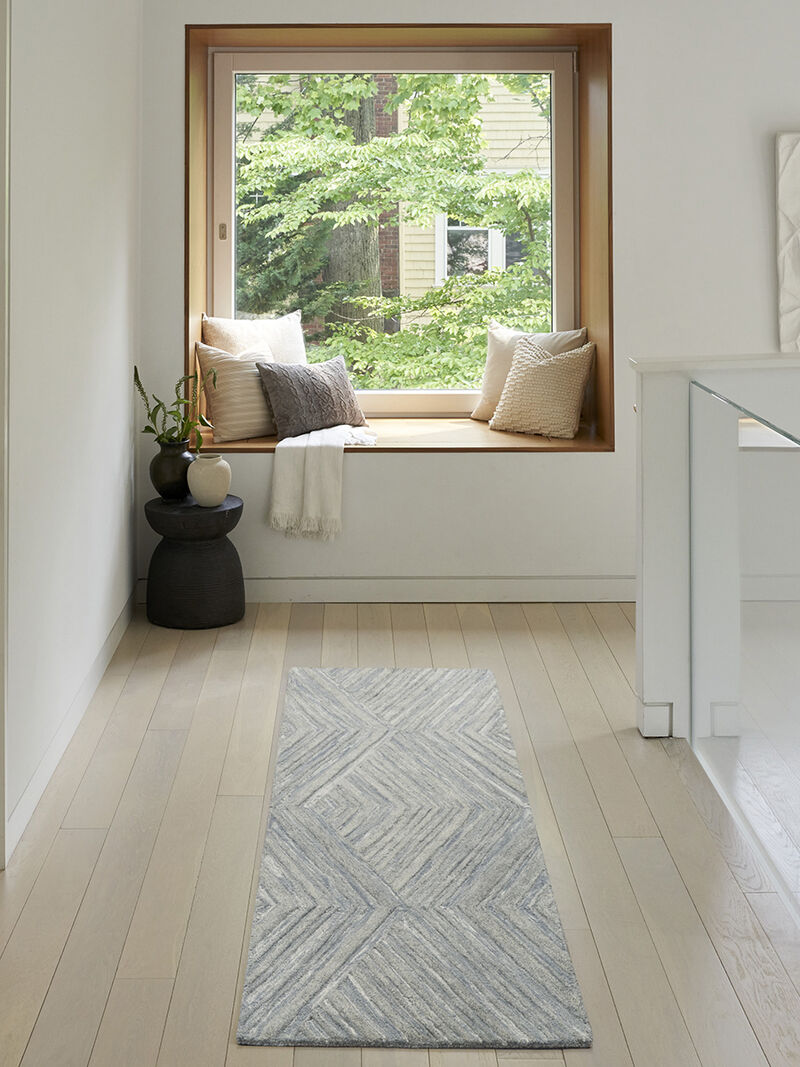 Graceful GRU03 Blue 2'3" x 7'6" Rug image number 5
