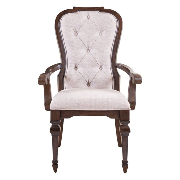 Liberty Furniture Providence Park Uph Arm Chair for Dining Room - Set of 2 - Chateau Brown