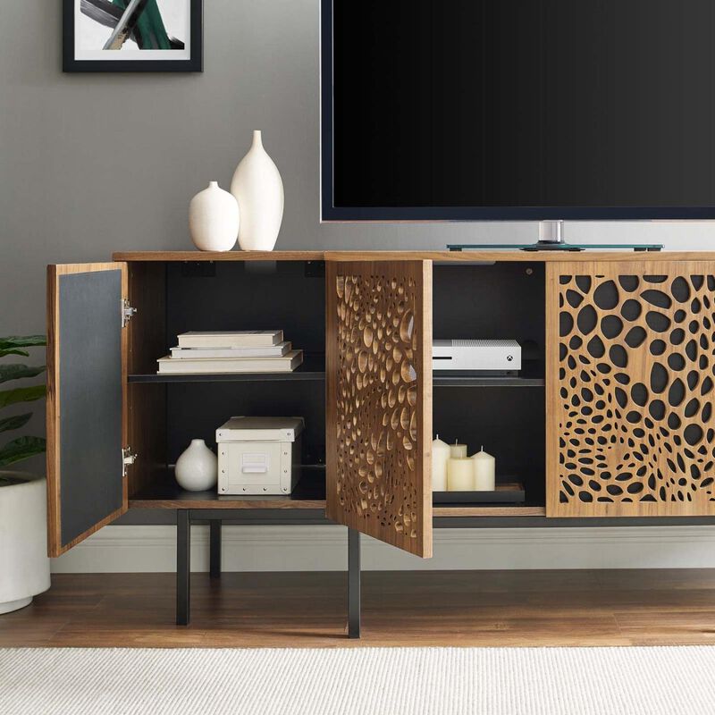 Modway Yosemite Wood Sideboard Credenza in Walnut image number 6