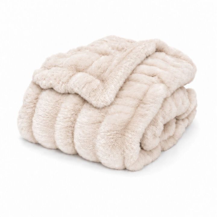 L.A. Escapade Large Faux Fur Throw Blanket
