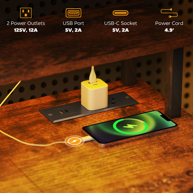 Modern Wooden Computer Desk with Spacious Work Surface for Home Office