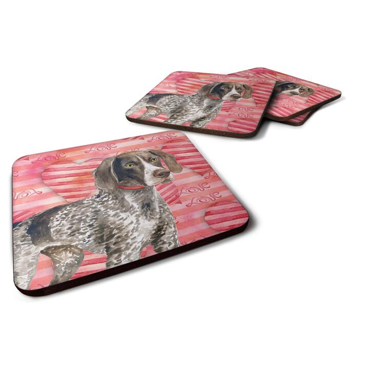 Caroline's Treasures German Shorthaired Pointer Love Decorative coasters, Multicolor