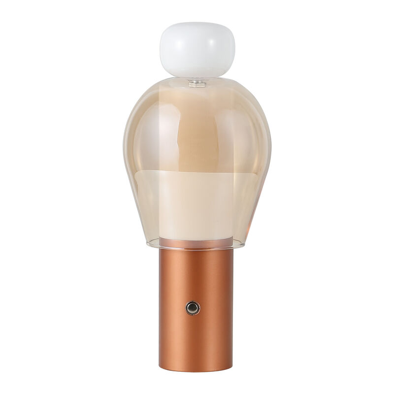 Evonne 10.75" Modern Glam Candle-Style Rechargeable/Cordless Dimmable Integrated LED Table Lamp with Touch Sensor