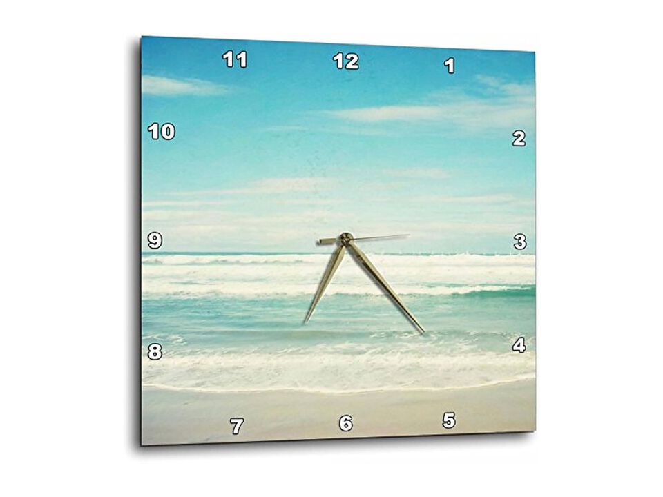 Ocean Waves Beach Wall Clock 13 Inch Home Decor