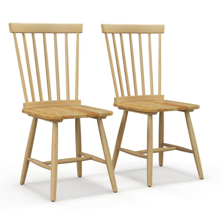 Hivvago Set of 2 Windsor Dining Chairs with High Spindle Back