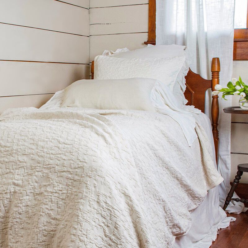 Porto White Twin Duvet Cover Set image number 3