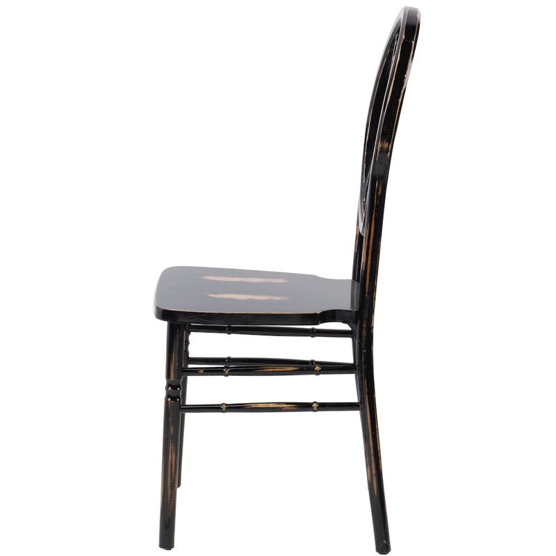 Commerical Seating Products Sandglass Lime Black Wood Chairs