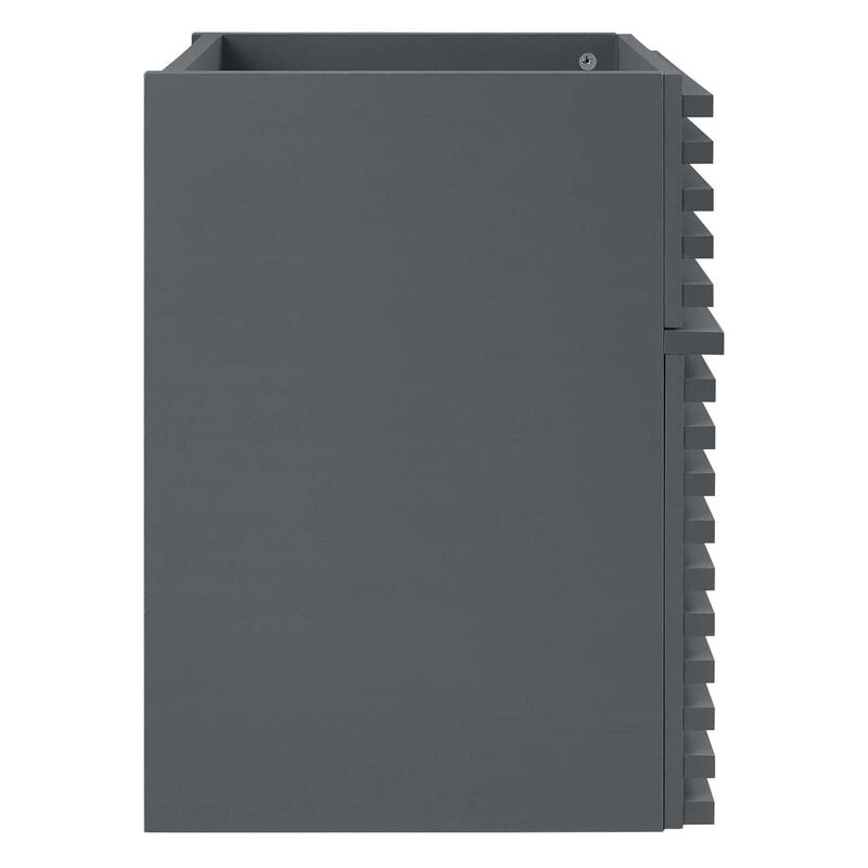 Modway Render 17" MDF Wood Wall-Mount Bathroom Vanity Cabinet in Gray image number 4