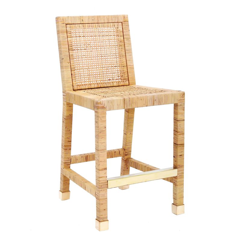 Casafoyer Amara Rattan Performance Fabric Counter Stool image number 3