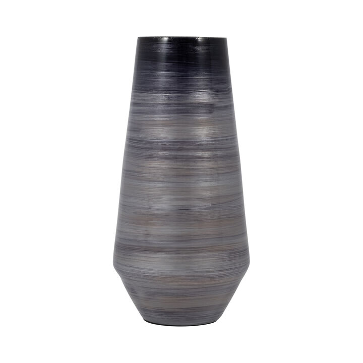 Glass 15" Enameled Vase