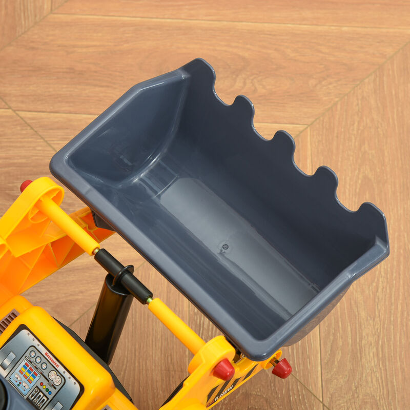 BreeBe Kids Bulldozer Ride-On Toy for Toddler with Tough Wheels, Outdoor Construction Toy with Controllable Digging Bucket image number 7